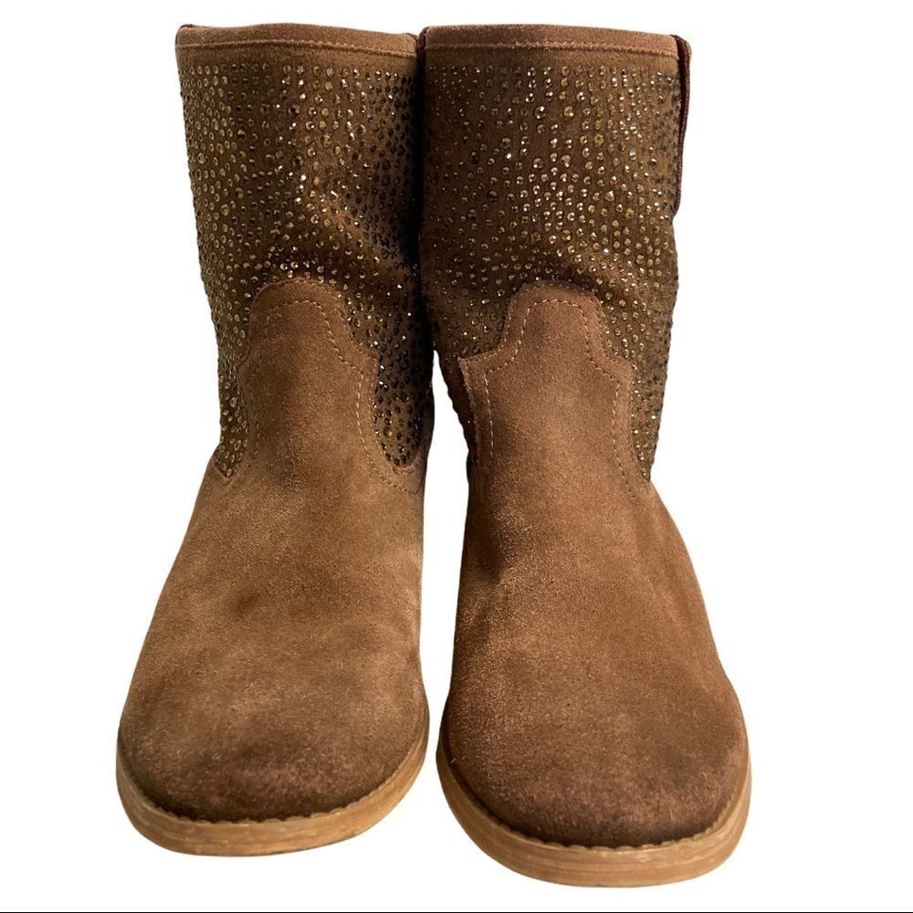 NAUGHTY MONKEY, Women’s Studded Suede Cowboy Boots, Size 7.5
